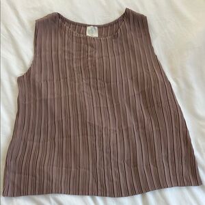 Joie Mauve Pleated Tank Top